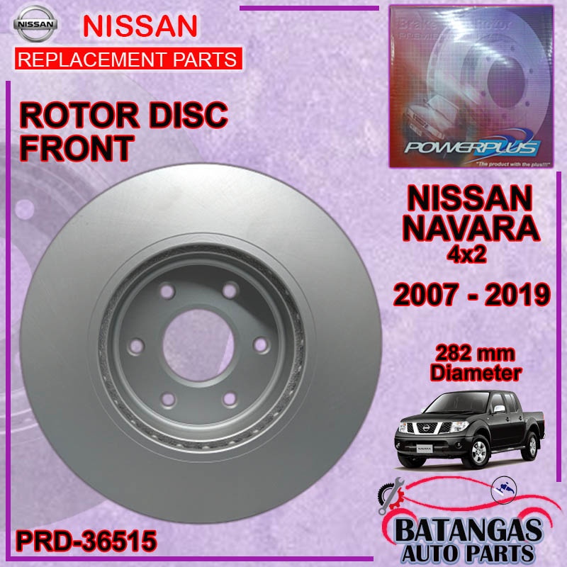 Rotor Disc (FRONT) Nissan Navara 4x2 2007 - 2019 POWERPLUS PRD-36515 ...
