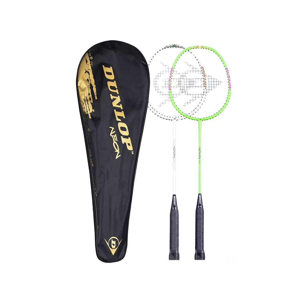 Dunlop Badminton Racket Neon 3.0 Set G1 HD NF (Matte Green & White ...