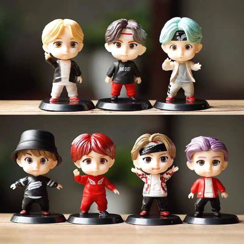 New 7Pcs/Set BTS -TINY TAN Bangton Boys Miniature Figurine Collection ...