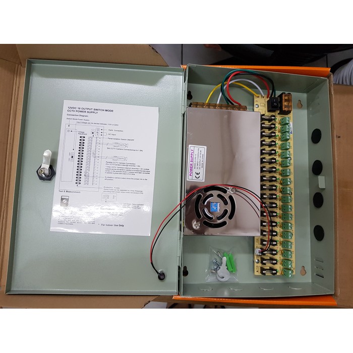CCTV Power Supply Box 12Volt 20 Ampere CCTV PSU Box 12V 20A | Shopee ...