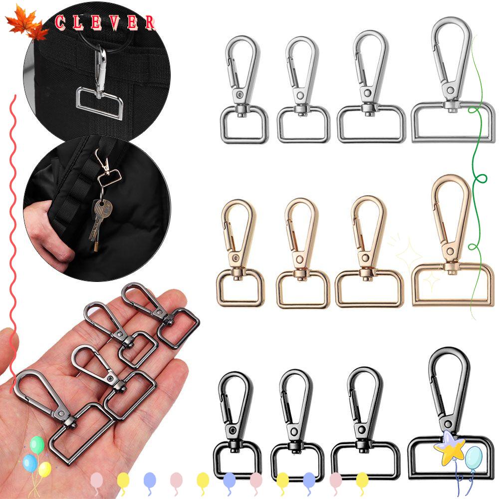 CLEVER 1pcs Hardware Bags Strap Buckles Jewelry Making Collar Carabiner  Snap Lobster Clasp Metal DIY KeyChain Bag Part Accessories Split Ring Hook/Multicolor