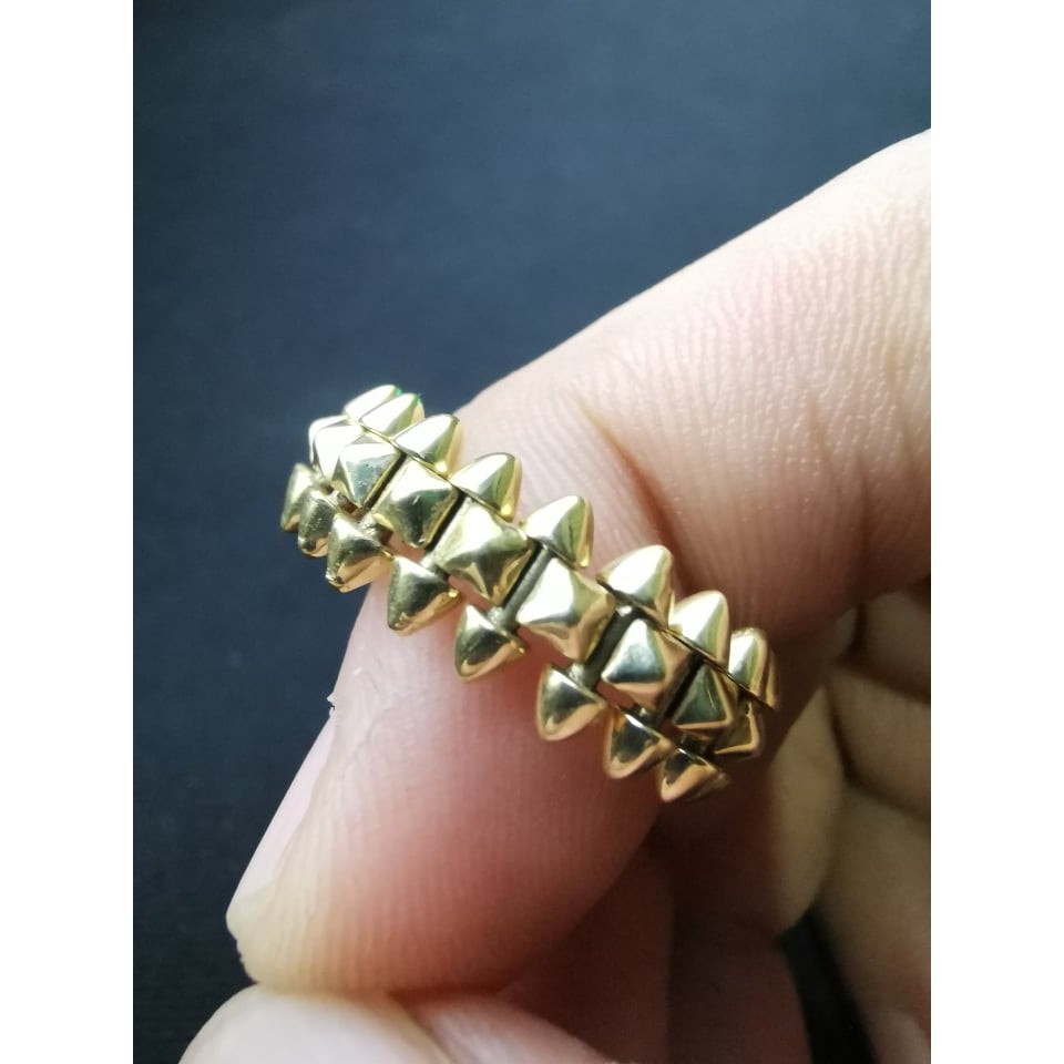 18k Clash Ring Real Gold Ring Shopee Philippines