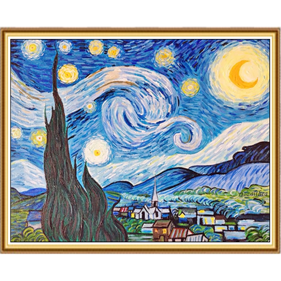 The Starry Night COMPLETE SET Cross Stitch 14 COUNT | Shopee Philippines