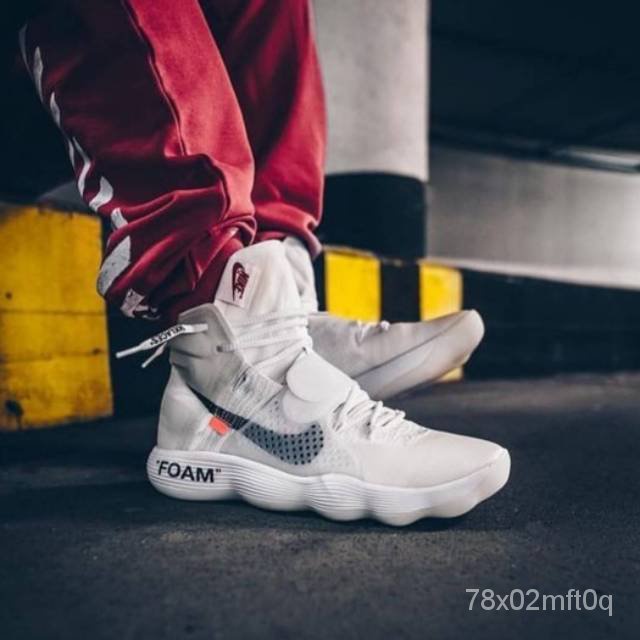 react hyperdunk x off white foam white