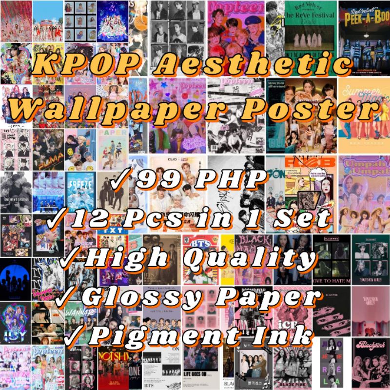 KPOP Aesthetic Wallpaper Poster [ PLEASE READ THE DESCRIPTION] | Shopee ...