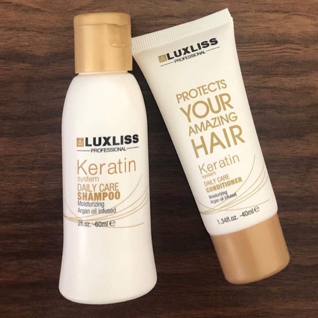 Luxliss Keratin Daily Care Shampoo and Conditioner Shopee Philippines