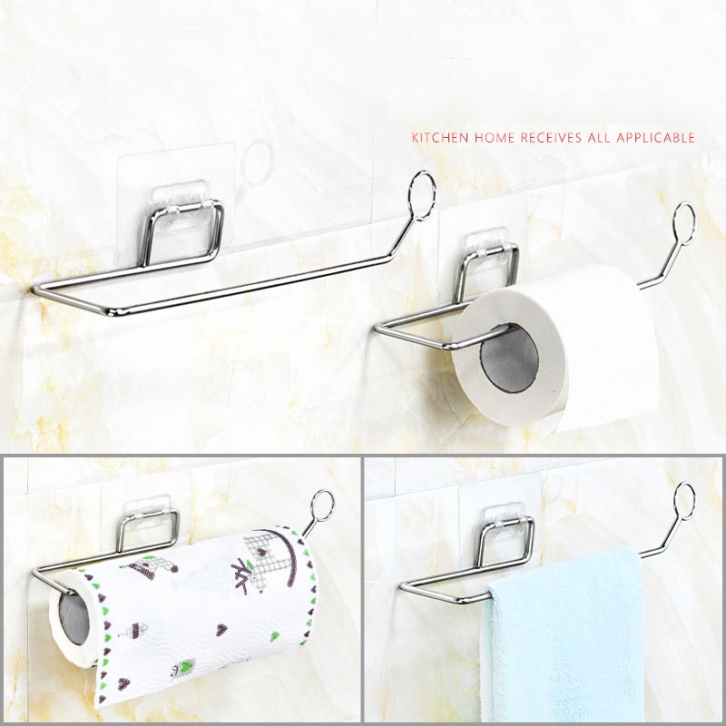 Stainless Steel ((SelfAdhesive)) Tissue Rack Toilet Paper Roll Holder