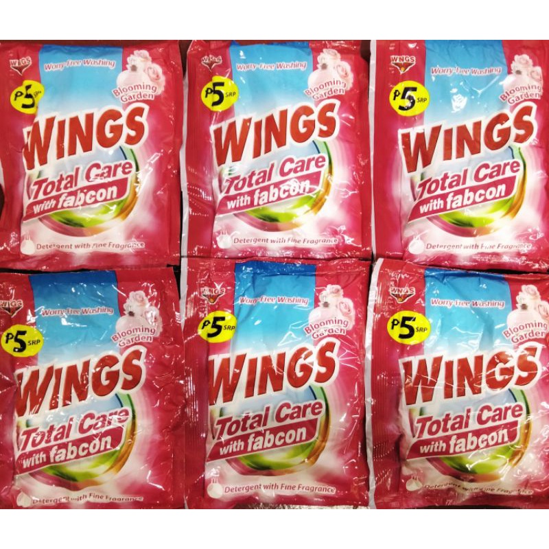 WINGS POWDER DETERGENT BLOOMING GARDEN 52G (6 PCS) Shopee Philippines