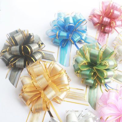 50MM Large Handmade Pull Bow Ribbons Pull Flower Ribbon Gift DIY ...