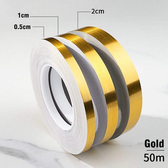 50M Floor Tile Gap Tape Wall Tile Strip Seam Sticker Copper Foil