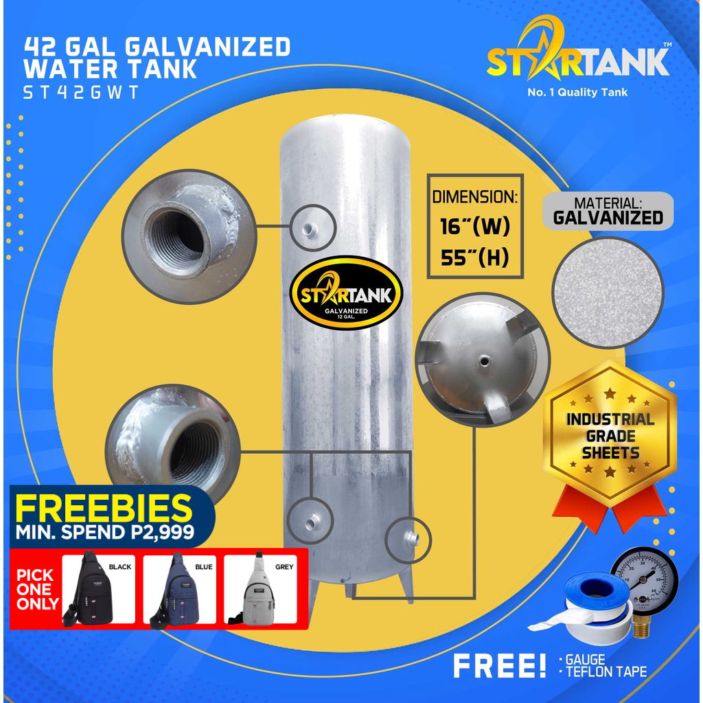 STARTANK NO. 1 QUALITY TANK 42 Gal. GALVANIZED WATER TANK PRESSURE TANK