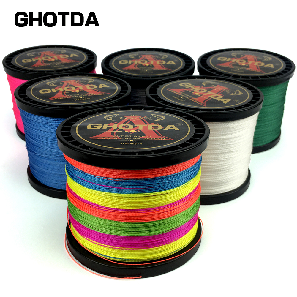 Ghotda 4Strands 500M 300M 1000M PE Braided Fishing Line Japan Multicolour  Saltwater Fishing Weave Superior Extreme Super