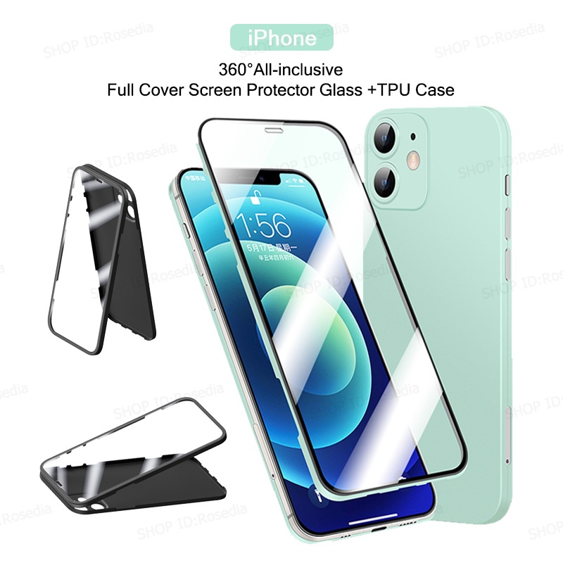 360° Full Coverage Cell Phone Cover iPhone11 12 13ProMax 13Mini ...