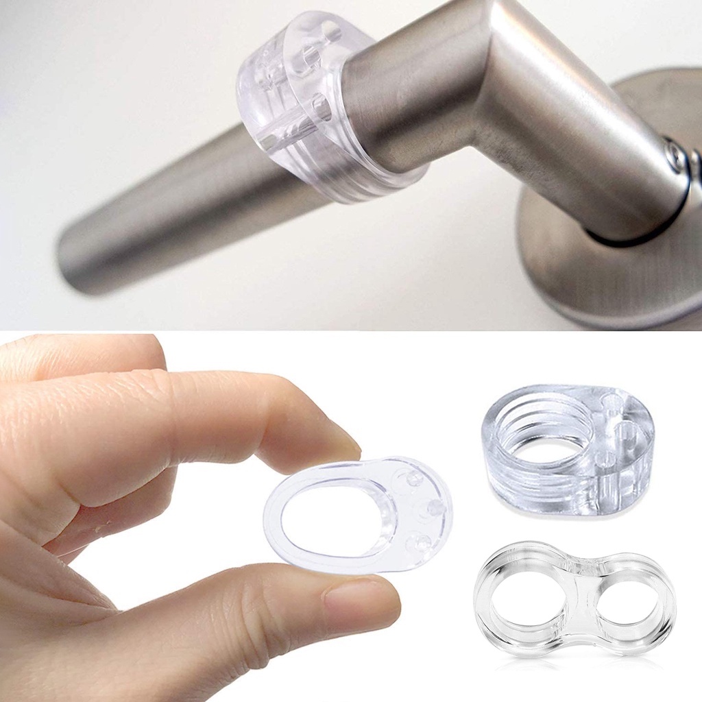 Door Stopper Transparent Silica Gel Door Handle Buffer Wall Protection ...