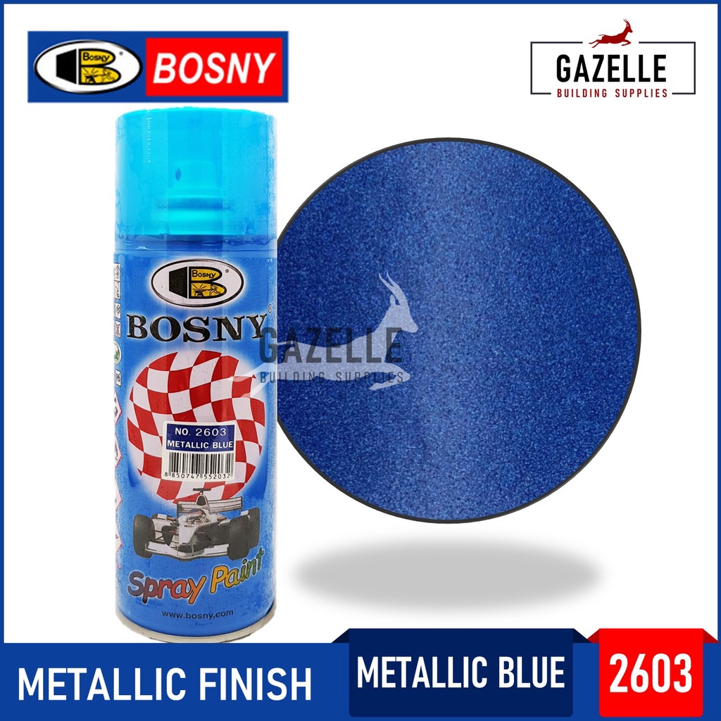 Bosny Metallic Finish Acrylic Spray Paint - 2603 Metallic Blue | Shopee