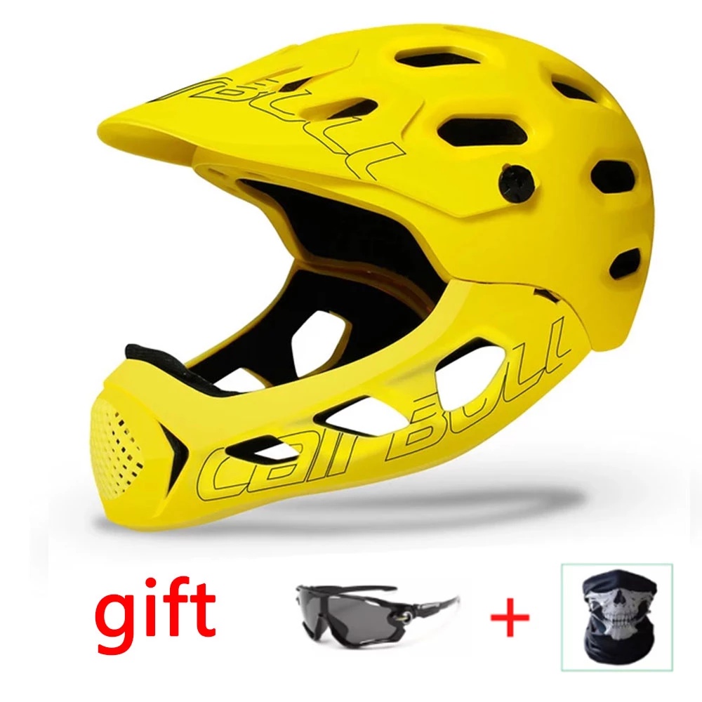 Cairbull Adult Full Covered Cycling Helmet OFF ROAD MTB Mountain Road Bike Full Face Helmet DH BMX extreme sports safety helmet