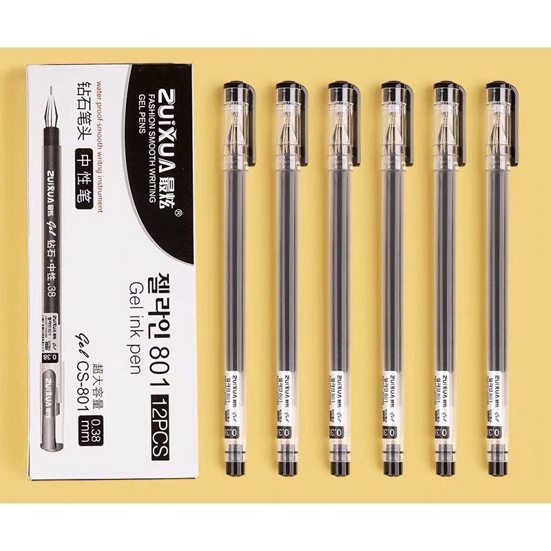 12pcs ZUIXUA GEL INK PEN 0.38mm CS801 Shopee Philippines