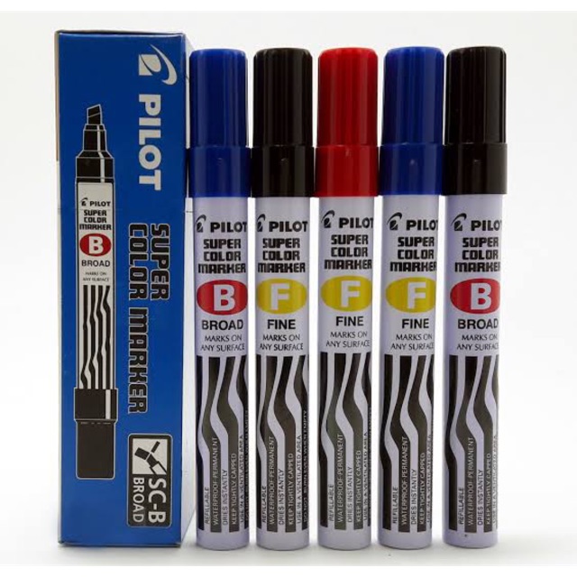 PILOT Broad/Fine Permanent Marker Pentel Pen | Shopee Philippines