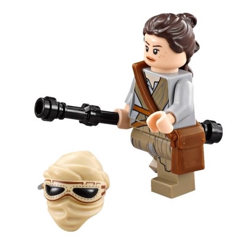 Lego SW0677 Star Wars The Force Awakens 75099: Rey Minifigure with Mask ...