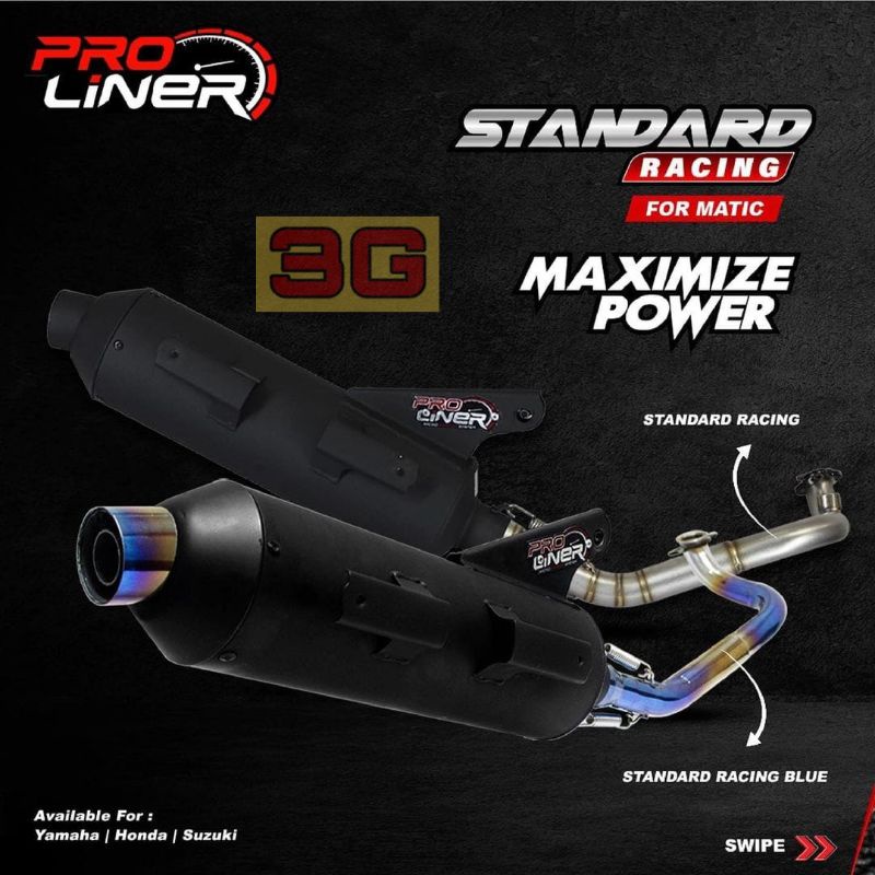 STANDARD RACING STAINLESS PROLINER EXHAUST | Shopee Philippines