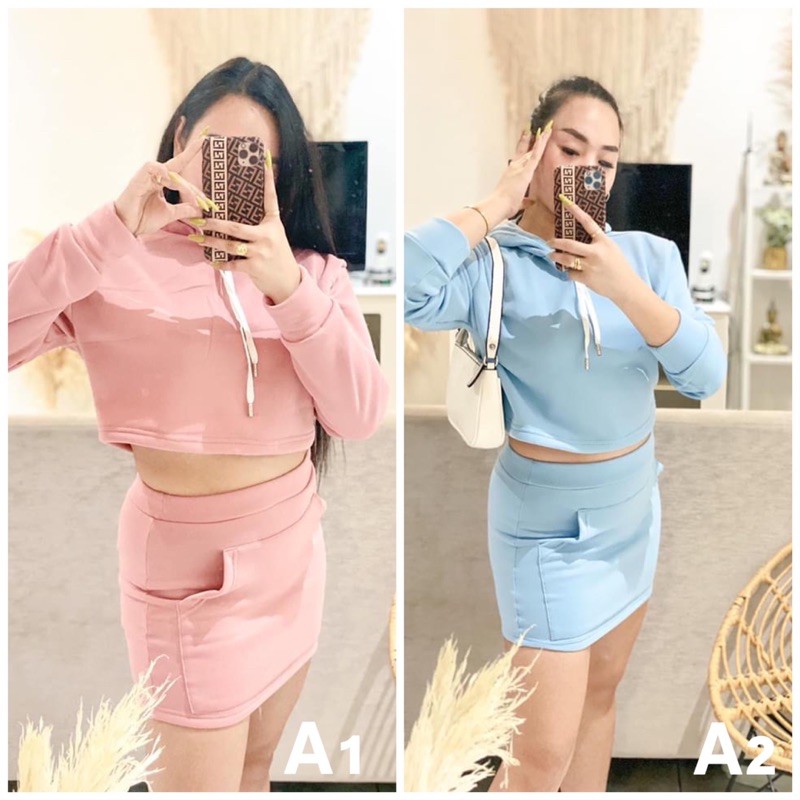 Crop top cheap hoodie shopee