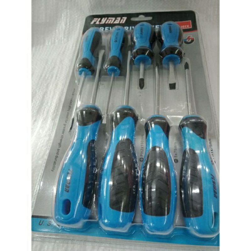 Original Flyman Screw Driver Set 8pcs ( Flat and Phillips screwdriver ...