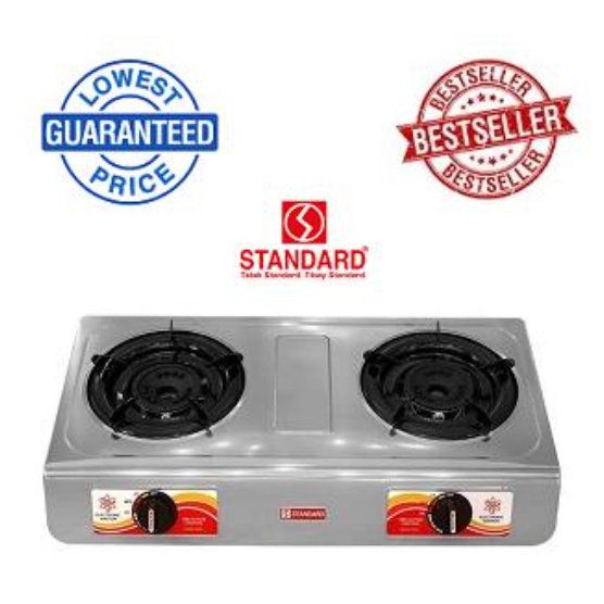 Standard SGS235i 2Burner Gas Stove (Silver) Shopee Philippines