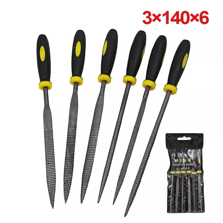 6pcs Mini Wood Rasp Assorted Files Set Carpentry Filing Tool 3x140x6 ...