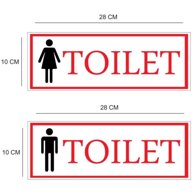 Price STICKER Application SIGN TOILET Girl Boy VYNIL WATERPROOF