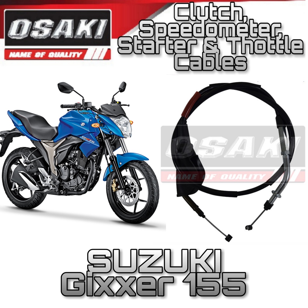 OSAKI Clutch, & Throttle Cables for SUZUKI Gixxer 150 Carb / Gixxer