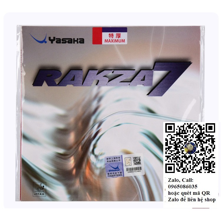 Yasaka Rakza Table Tennis Racket 7, Rakza 7 soft [Buy Two Sides With ...