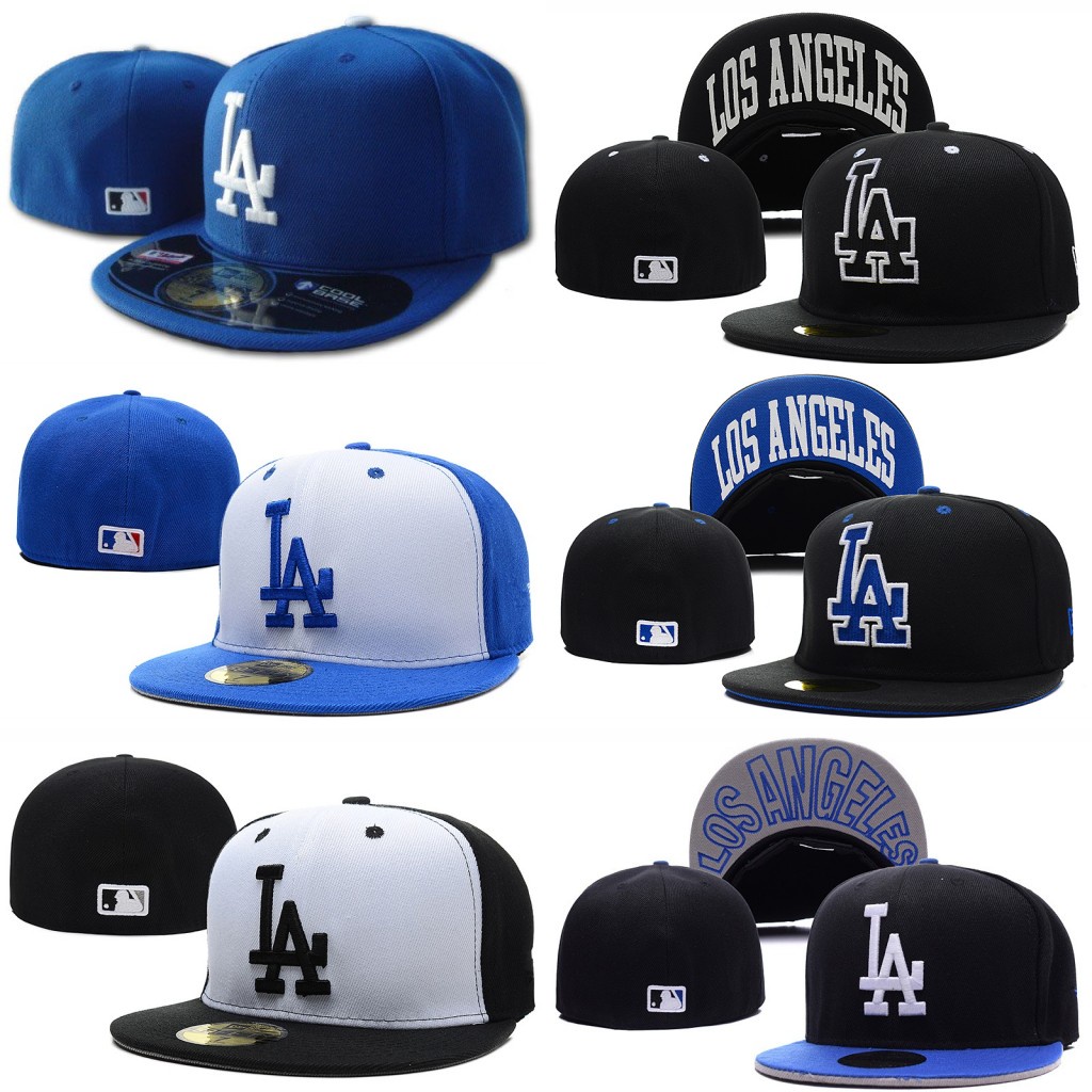 Los Angeles Dodgers sport Baseball Cap Size Fully Enclosed Street Wear Hat men women fashion Flat Brim Old Hip Hop Shopee Philippines