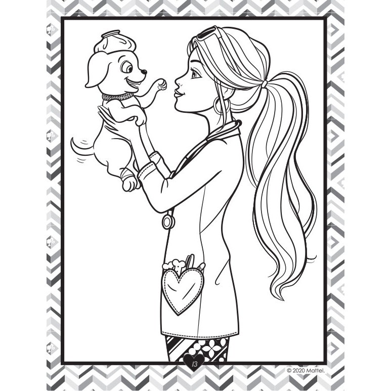 Printable Barbie Pet Vet Coloring Page Barbie Coloring