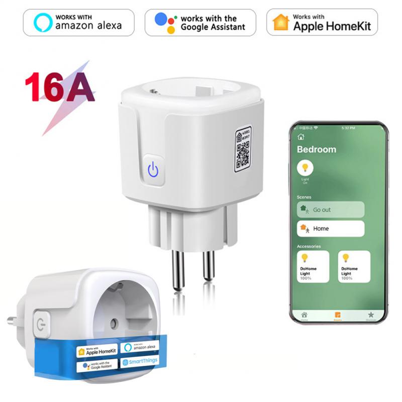 Tuya Smart Socket For HomeKit WiFi Plug 16A EU Power Monitor Timing ...