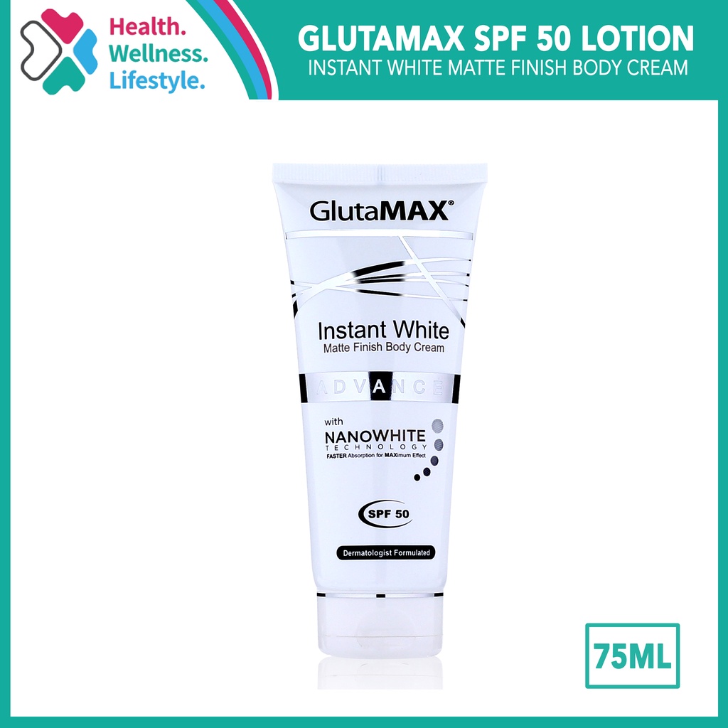 GlutaMAX Instant White Matte Finish Body Cream with SPF 50