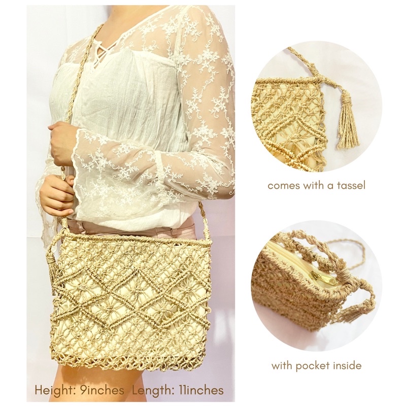 Abaca Macrame Sling Bag