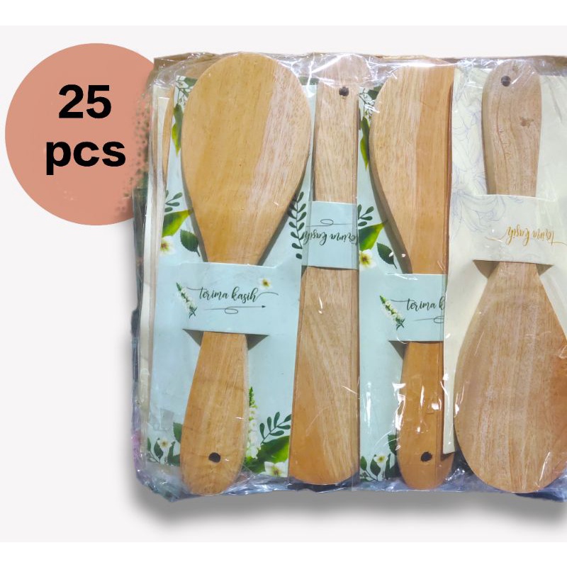 25pcs Wooden Ladle Souvenirs with Beautiful Paper Base Packaging ...