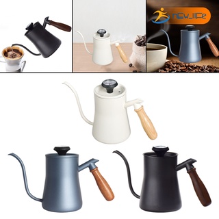 [ Stainless Steel Gooseneck Coffee Pot 550ml Water Dripper Kettle With 