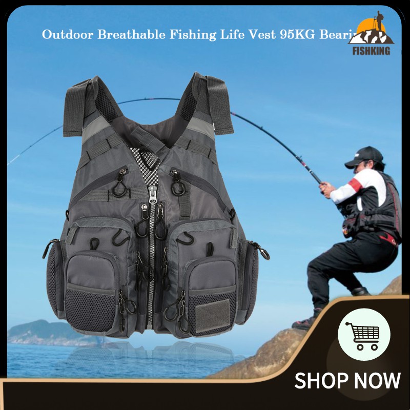 Lixada Outdoor Breathable Fishing Life Vest Swimming Sailing Life
