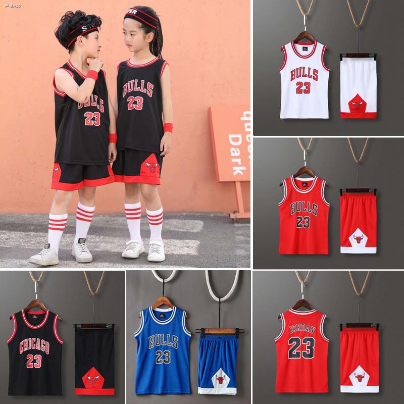23 Michael Jordan Kids NBA Chicago Bulls Basketball Jersey Set High
