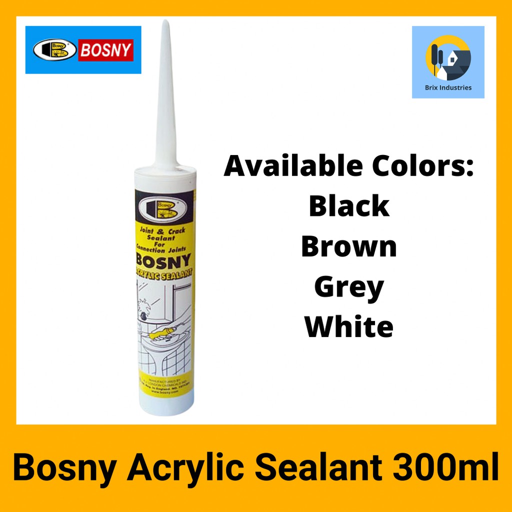 Bosny Acrylic Sealant 300ml B212 Black White Grey Brown Shopee