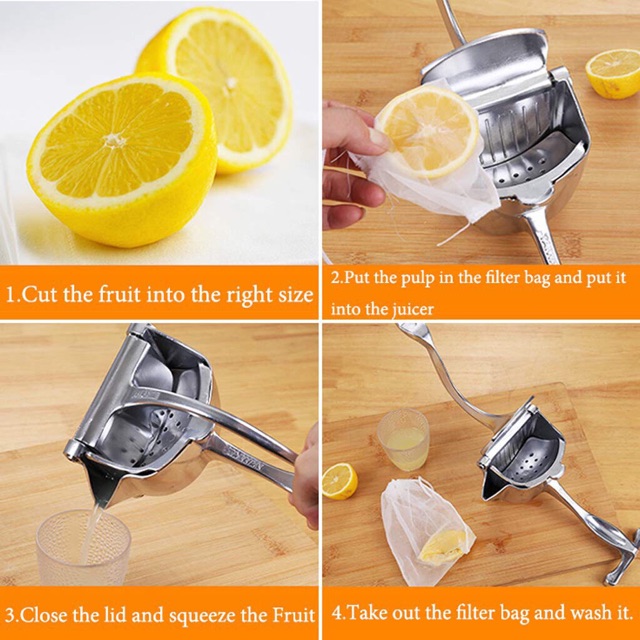 TV174 Aluminum Alloy Handy Fruit Manual Juicer Press Lemon Squeezer ...