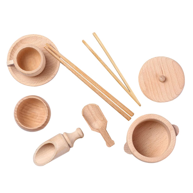 WMMB 8Pieces/Set Kid’s Realistic Cooking Toy for Fine Motor Skill