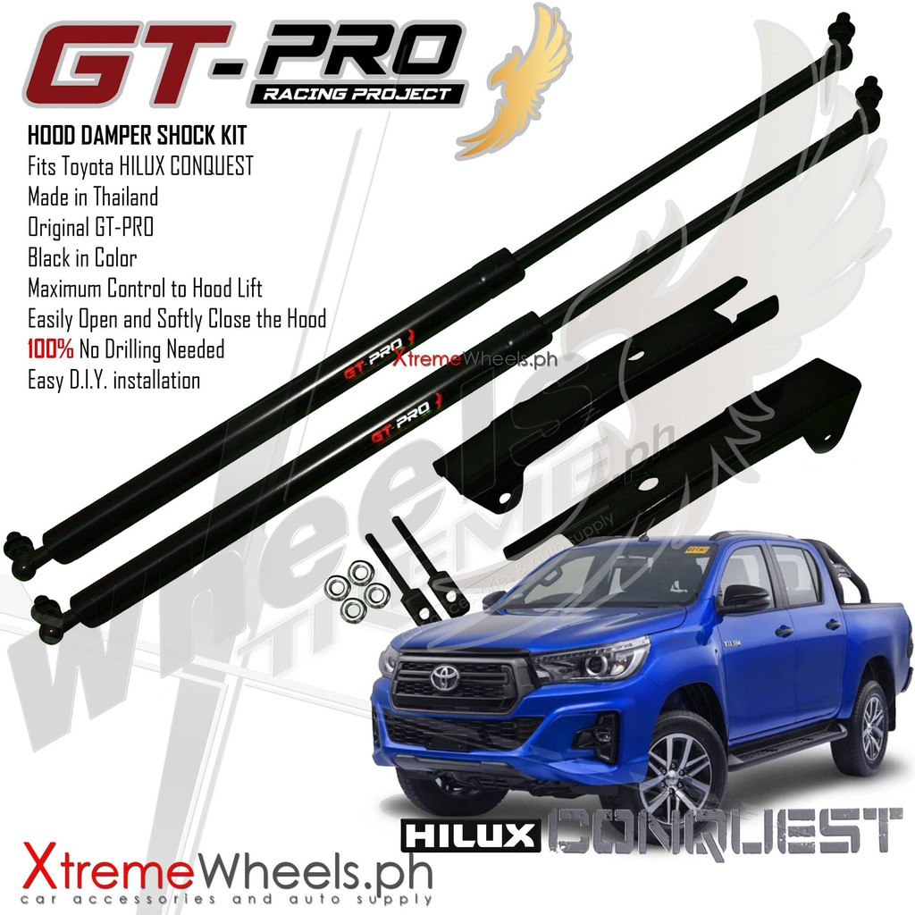 Hilux Revo / Conquest J E G V 2005 to 2027 GT-Pro Hood Damper Shock Kit ...