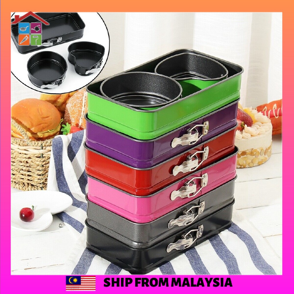 3pcs Mini Non-stick Cake Bake Mold Pan Cheesecake Pan Kitchen Bakeware ...