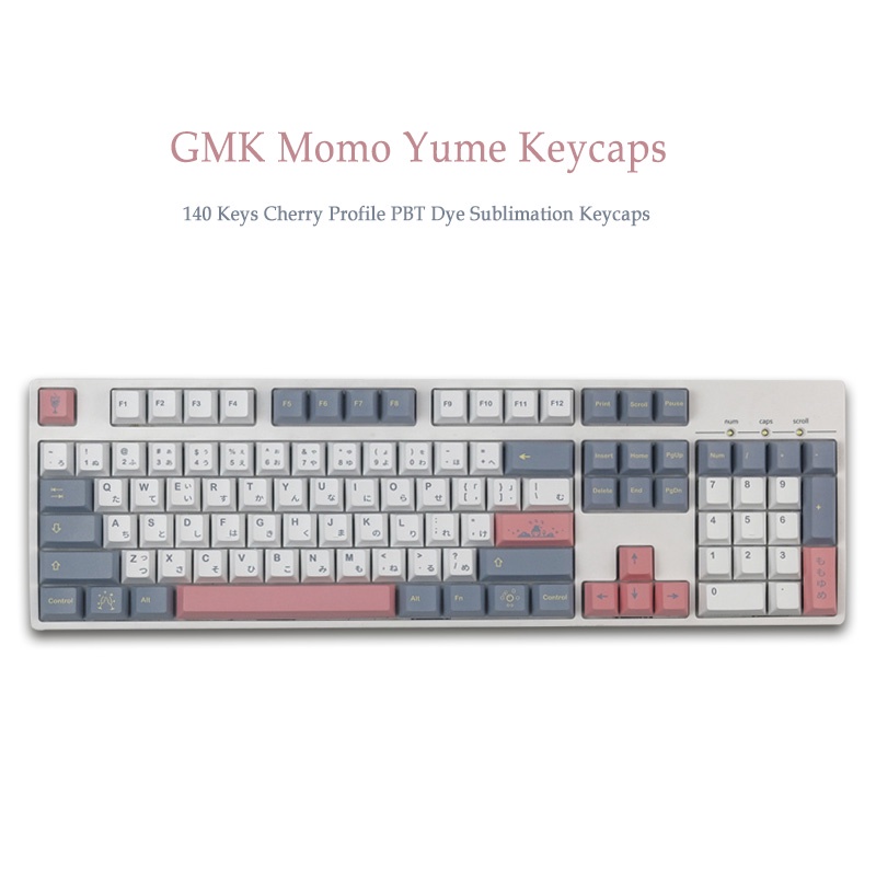 140 Keys GMK Momo Yume Keycaps PBT Dye-Sub Mechanical Keyboard Keycap ...