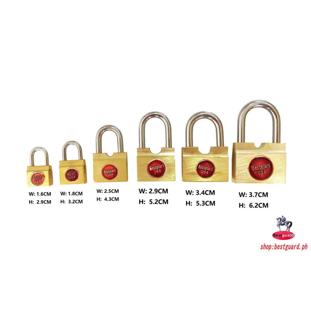 BESTGUARD A0711-A0761 BRASS SIDE KEY PADLOCK | Shopee Philippines