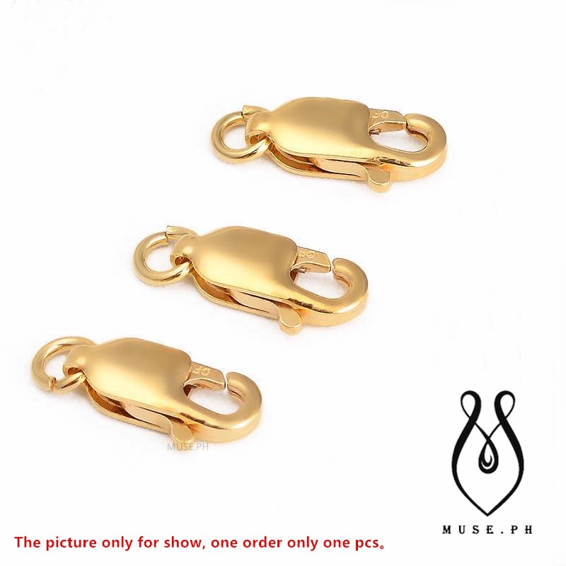 Us gold 10k Lock DIY Lobster Clasp Spring Clip Bracelet Buckled ...