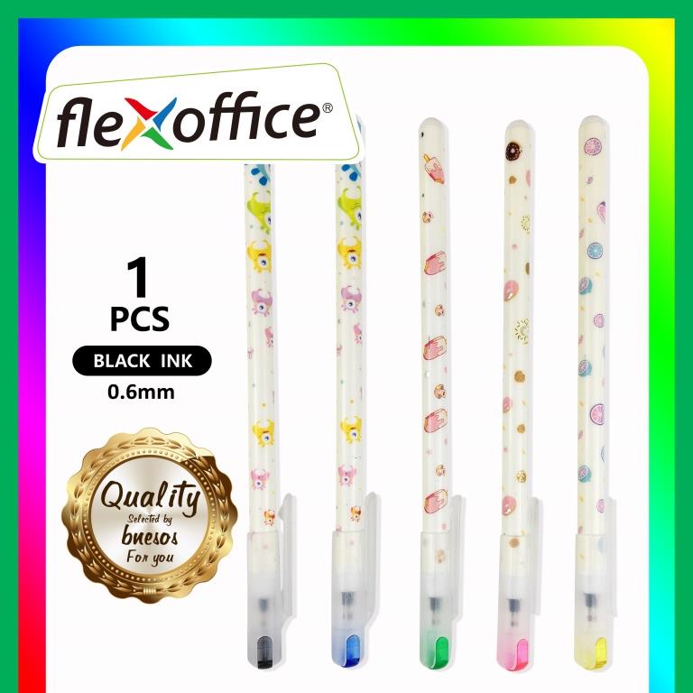 Bnesos Stationary School Supplies Flexoffice Monstar Smooth Ink Pen 0.6 ...