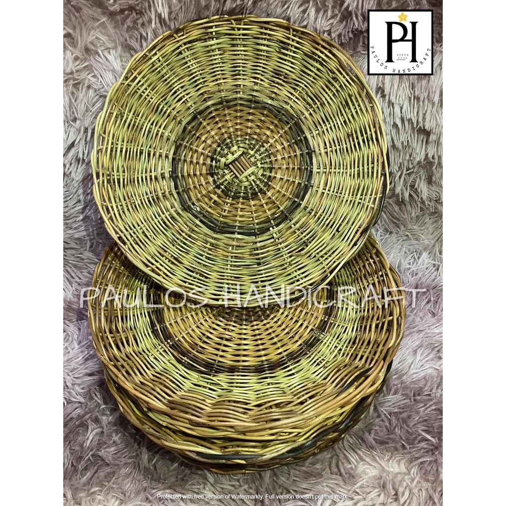 Native Plate, nito plate, rattan plate, reusable , ordinary | Shopee ...